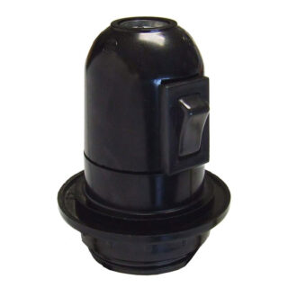FONTINI - P/LAMPARAS E27 C/INTERRUPTOR NEGRO