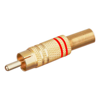 SILVER SANZ - CONECTOR RCA DORADO MACHO ROJO