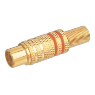 SILVER SANZ - CONECTOR RCA DORADO HEMBRA ROJO