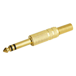 ELECTRO DH - CONECTOR JACK 6.3 ESTEREO DORADO MACHO
