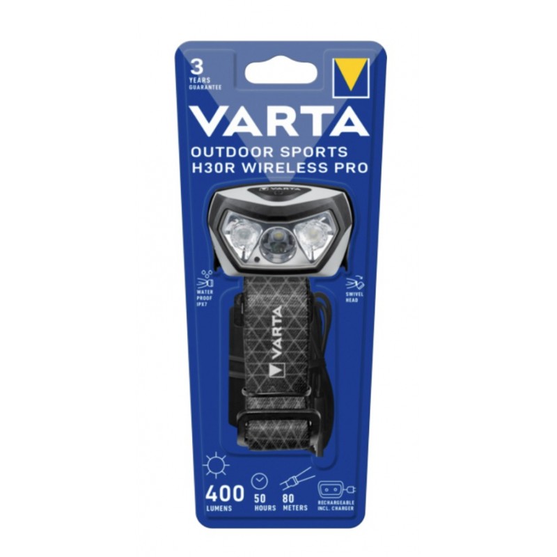 VARTA - LINTERNA CABEZAL DIMMABLE RECARGABLE
