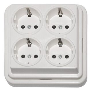 FONTINI - ADAPTADOR CUADRUPLE SCHUKO