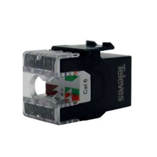 TELEVES - CONEC. HEMBRA PANEL RJ45 UTP CAT. 6 NEGRO