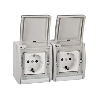 SIMON - BASE 2XSCH.10A 44 MONOBLOK IP55 BL.