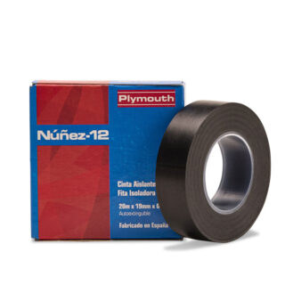 PLYMOUTH - ROLLO 20M CINTA AISLANTE NUÑEZ-12 NEGRO