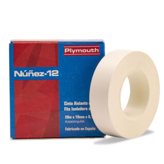 PLYMOUTH - ROLLO 20M CINTA AISLANTE NUÑEZ-12 BLANCO