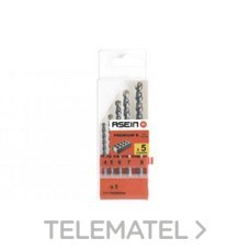 ASEIN - KIT 5 BROCAS 4,5,6,7 Y 8MM PARED