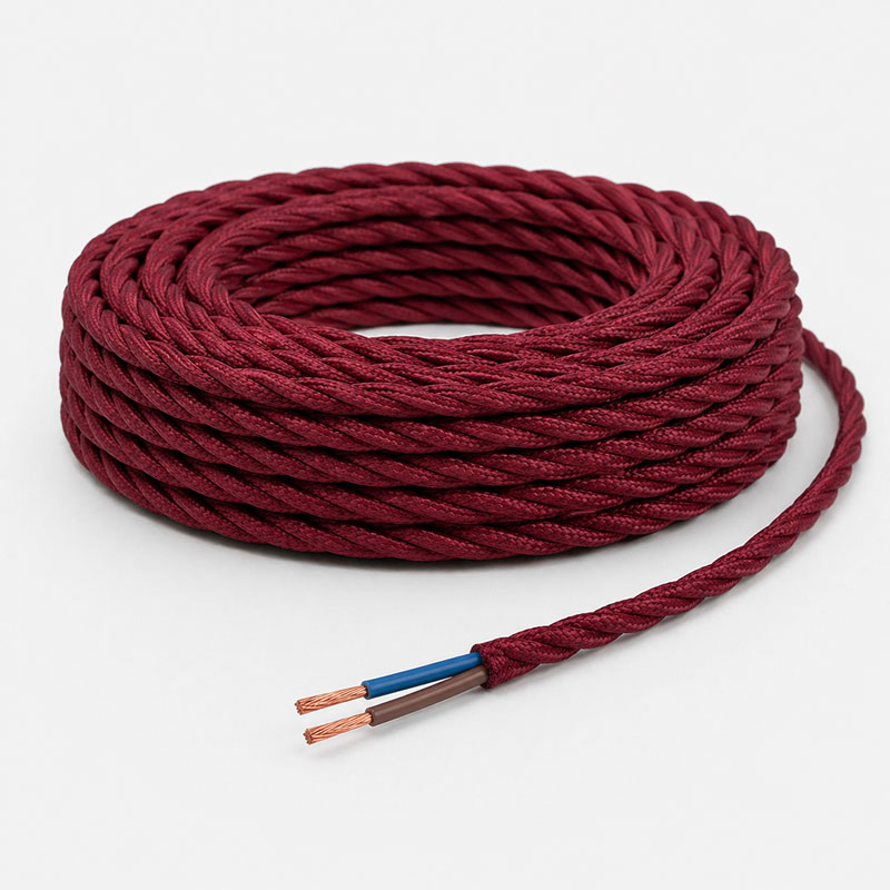 P. ITALIANA - ML CABLE TRENZADO SEDA 2X0.75 MM² GRAN. 08