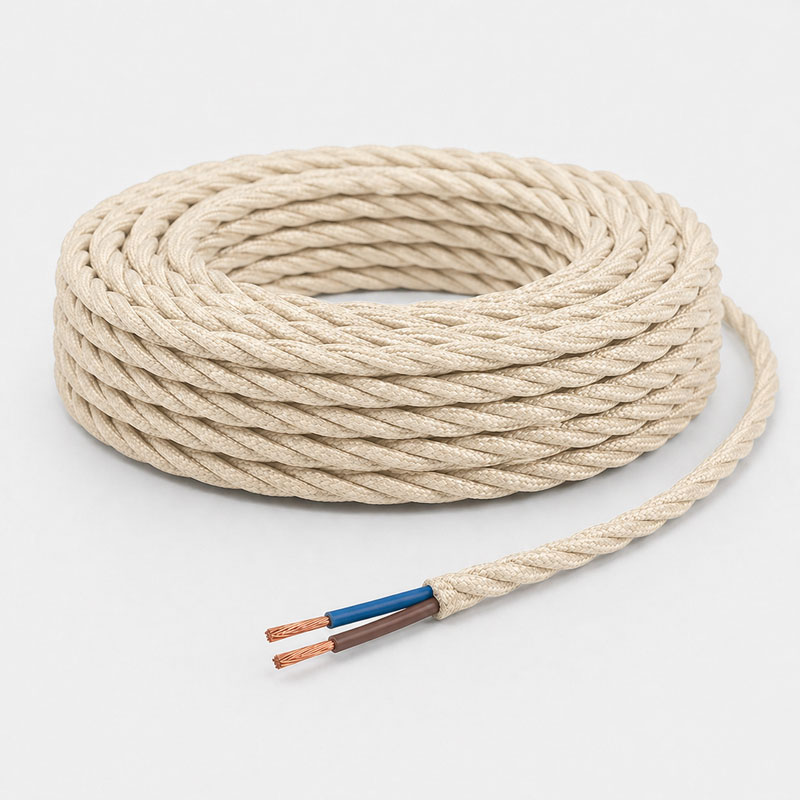 P. ITALIANA - ML CABLE TRENZADO SEDA 2X0.75 MM² MARF. 15
