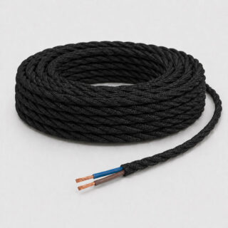 P. ITALIANA - ML CABLE TRENZADO SEDA 2X0.75 MM² NEGRO 41