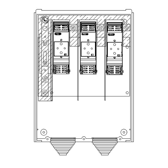 CLAVED - CAJA CGP NH00 160A ESQ. 7 BUC IB