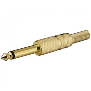 ELECTRO DH - CONECTOR JACK 6.3 MONO DORADO MACHO