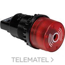 DELECSA - PILOTO LED + ZUMBADOR 85DB Ø22MM 230V ROJO