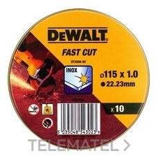 DEWALT - LATA 10 DISCOS ABRAS. METAL 115X22,2X1