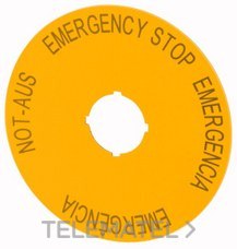 EATON - PLACA PARADA EMERGENCIA 90MM