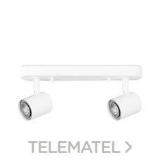 FORLIGHT - REGLETA GU10 2 FOCOS KEEPER BLANCO