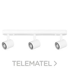 FORLIGHT - REGLETA GU10 3 FOCOS KEEPER BLANCO
