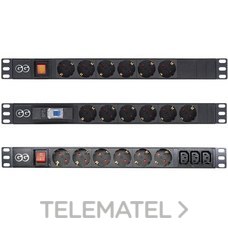GAESTOPAS - REGLETA P/RACK 8 SCHUKO + INTER.