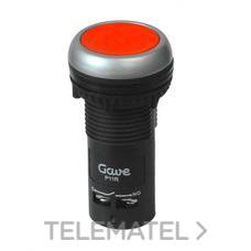 GAVE - PULSADOR Ø22 ROJO 1NA + 1NC