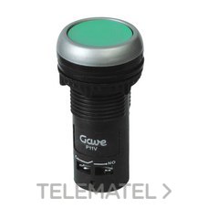 GAVE - PULSADOR Ø22 VERDE 1NA + 1NC