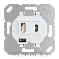 JUNG - CARGADOR USB-A + USB-C 5VDC BLANCO