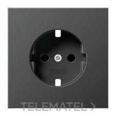 JUNG - PLACA SCHUKO LS990 AL. ANTRACITA