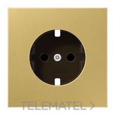 JUNG - PLACA SCHUKO LS990 LATON