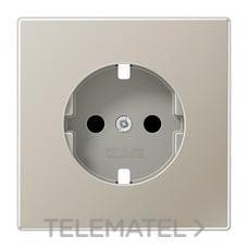 JUNG - PLACA SCHUKO LS ACERO
