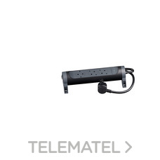 LEGRAND - REGLETA 3XSCH. C/INT Y CABLE 1.5M NEGRO