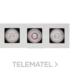 NEXIA - EMPOTRABLE 3XGU10 CUAD. BASC. ALU.