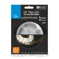 SILVER ELECTRONICS - KIT ROLLO LED 3 M 5000K IP20 + ALIM