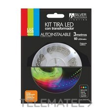 SILVER ELECTRONICS - KIT ROLLO LED 3 M RGB IP20 COMPLETO