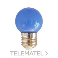 SILVER ELECTRONICS - LAMP. LED ESFER. E27 1W IP44 AZUL