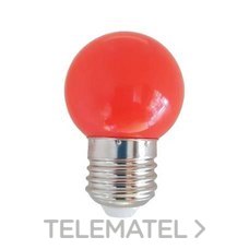 SILVER ELECTRONICS - LAMP. LED ESFER. E27 1W IP44 ROJO