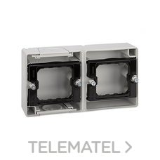 SIMON - CAJA SUPERF. 2XH 44 S/MARCO IP55 GRIS