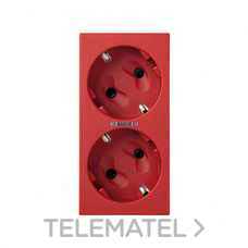 SIMON - BASE 500 DOBLE SCHUKO C/LED ROJO