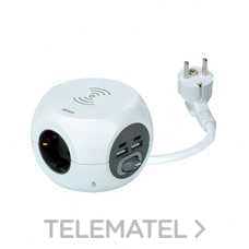 SIMON - BASE MULT. 3XSCH+4XUSB C/CARGA INHALAM.