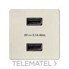 SIMON - CARGADOR 27 2XUSB 5VDC HEM. B.MARFIL