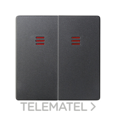 SIMON - TECLA DOBLE C/VISOR 82 GRAFITO