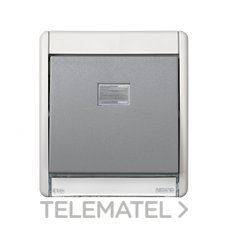 SIMON - MARCO C/ TECLA SIMPLE 44 IP55 GRIS