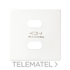SIMON - TAPA 82 2XUSB 5VDC B.NIEVE