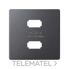SIMON - TAPA 82 2XUSB 5VDC GRAFITO