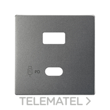 SIMON - TAPA 82 2XUSB A+C TITANIO
