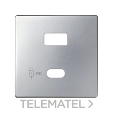 SIMON - TAPA 82 2XUSB A+C ALUMINIO MATE