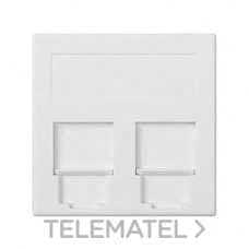 SIMON - PLACA 500 2XRJ45 KEYSTONE BLANCO