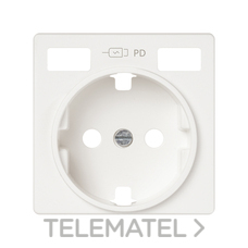 SIMON - TAPA BASE SCHUKO + USB C+C 82 BLANCO MATE
