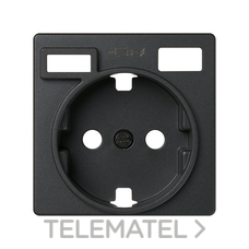 SIMON - TAPA BASE SCHUKO + USB A+C 82 GRAFITO