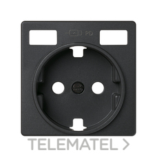 SIMON - TAPA BASE SCHUKO + USB C+C 82 GRAFITO
