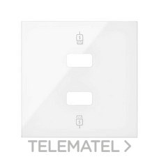 SIMON - TAPA CARGADOR 2XUSB 100 BLANCO