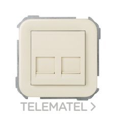 SIMON - PLACA 2XRJ AMP 31 B.MARFIL